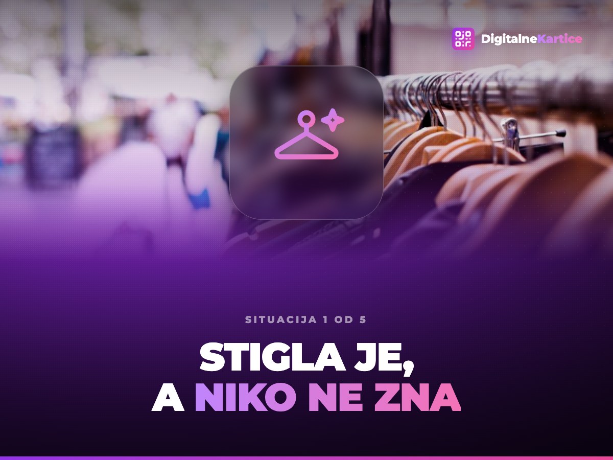 Stigla je, a niko ne zna. Nova kolekcija na stalku u butiku, komadi tek raspakovani