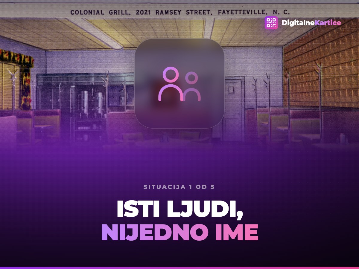 Isti ljudi, nijedno ime. Gosti u redu za pultom brze hrane u vreme pauze za ručak