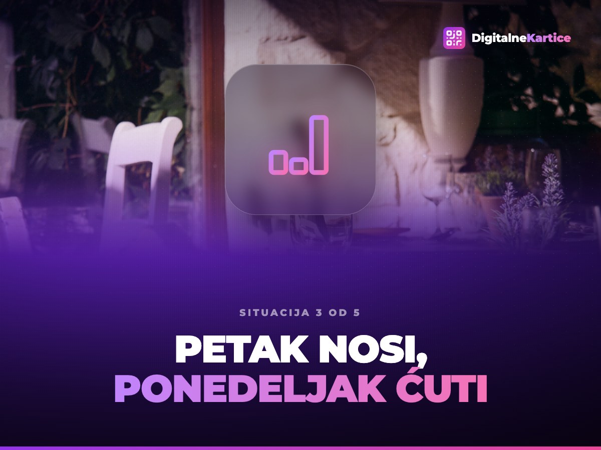 Petak nosi, ponedeljak ćuti. Prazan lokal sa brzom hranom uveče radnim danom