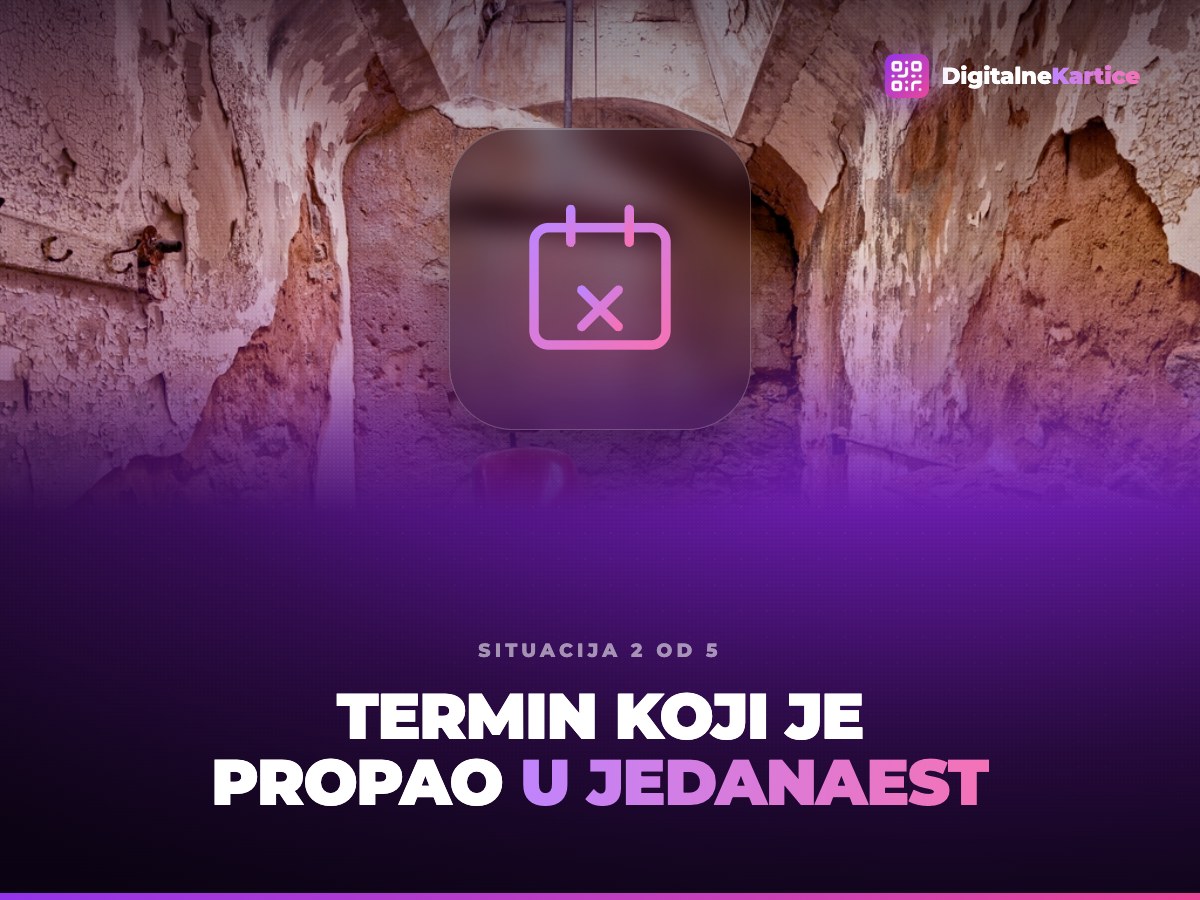 Termin koji je propao u jedanaest. Prazno mesto u salonu usred radnog dana, alat na pultu