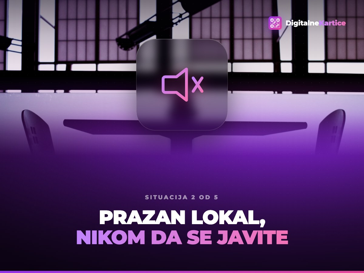 Prazan lokal, nikom da se javite. Svetla kafića kroz mokro staklo za vreme kiše