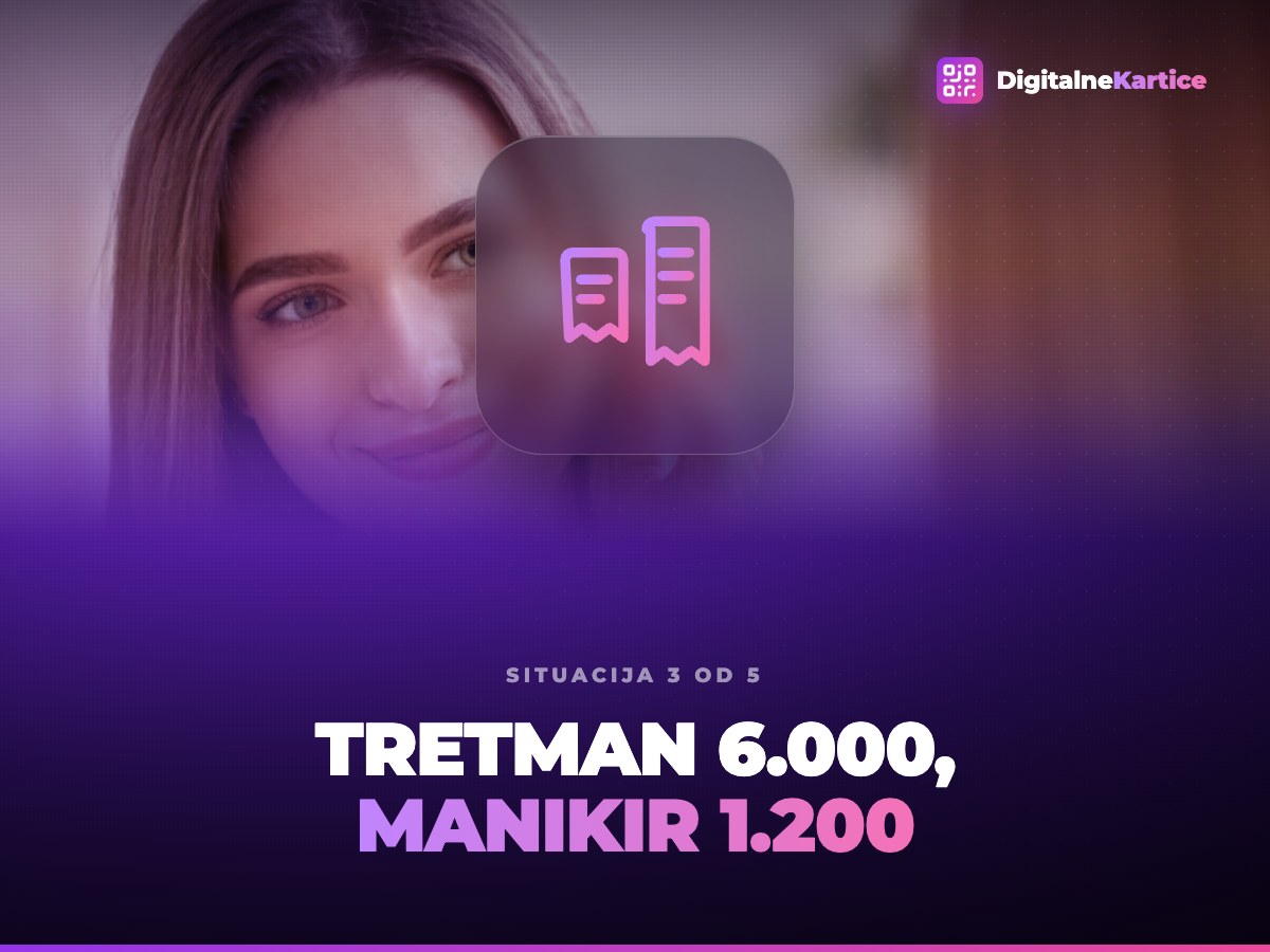 Tretman 6.000, manikir 1.200. Tretman lica u salonu lepote, maska i aparat za negu