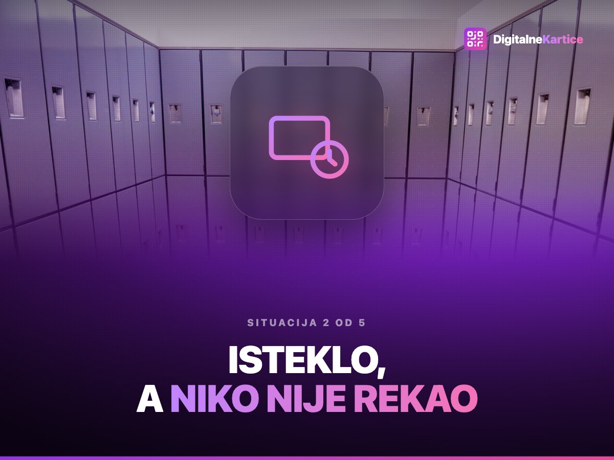Isteklo, a niko nije rekao. Kalendar na recepciji teretane sa upisanim datumima
