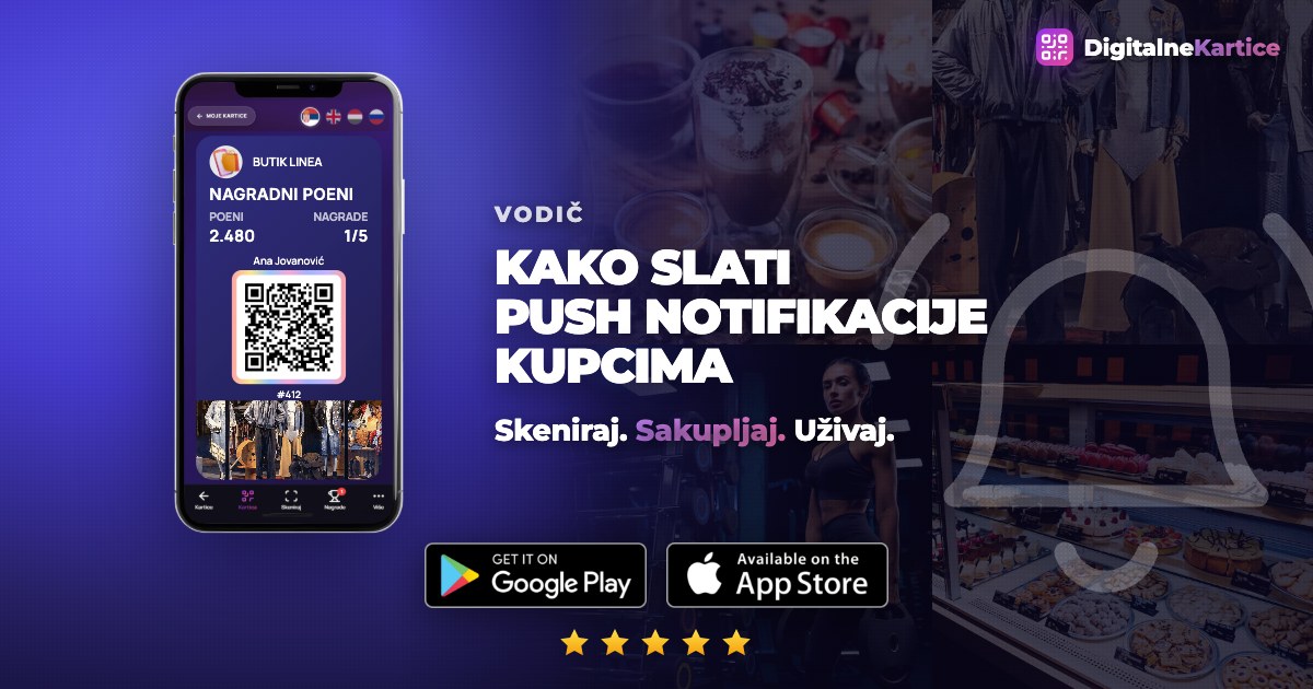 Push notifikacije za biznise: poruka iz loyalty aplikacije stiže na zaključan ekran telefona kupca