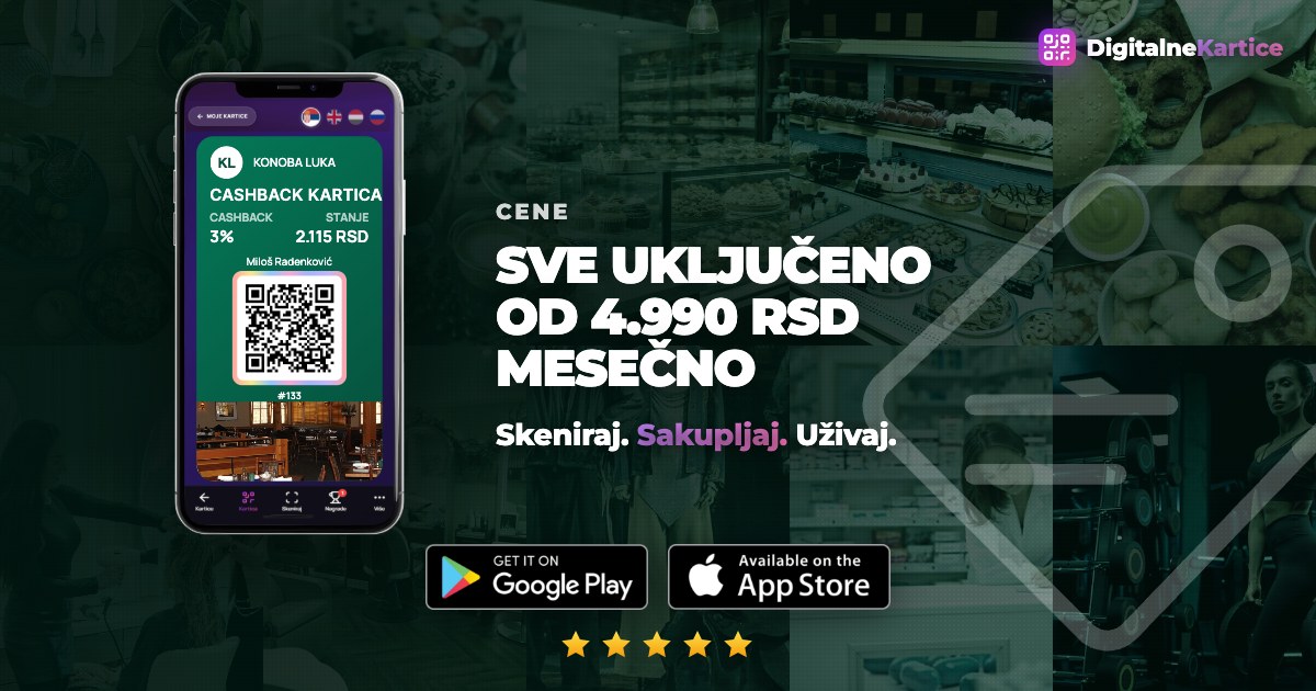 Cene loyalty programa: sva četiri tipa kartice i svih šest funkcija u jednoj mesečnoj ceni