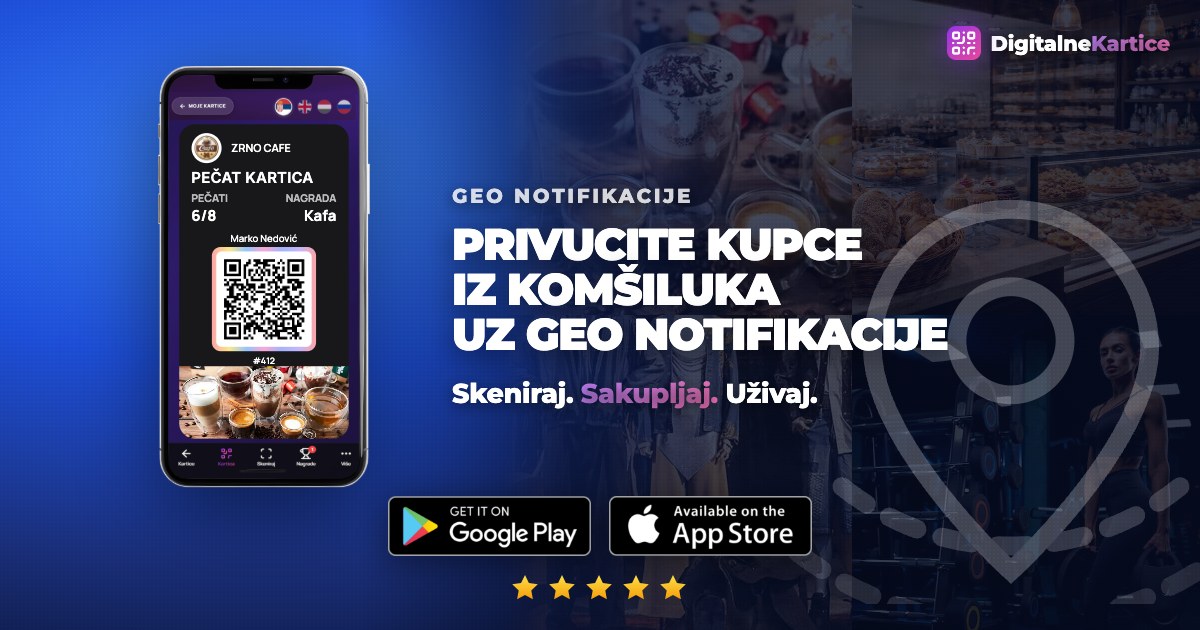 Geo notifikacije za lokalne biznise: poruka stiže kupcu kada se nađe u blizini lokala