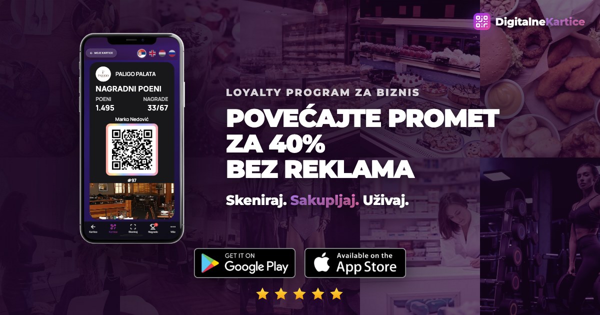 Digitalne Kartice: digitalna loyalty kartica i program lojalnosti u telefonu kupca