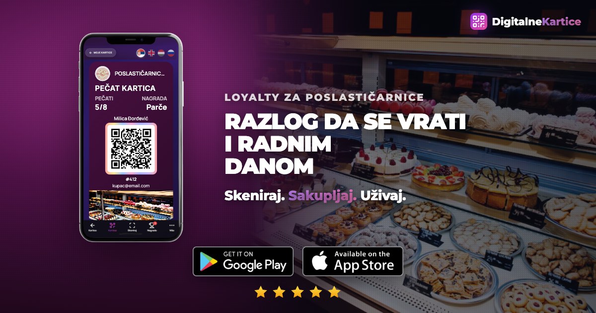 Loyalty program za poslastičarnice: pečat na svako parče kolača u digitalnoj kartici