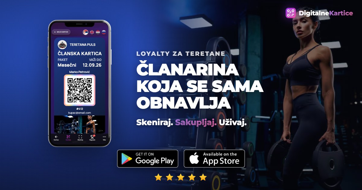 Loyalty program za teretane: digitalna članska kartica sa nivoima članarine