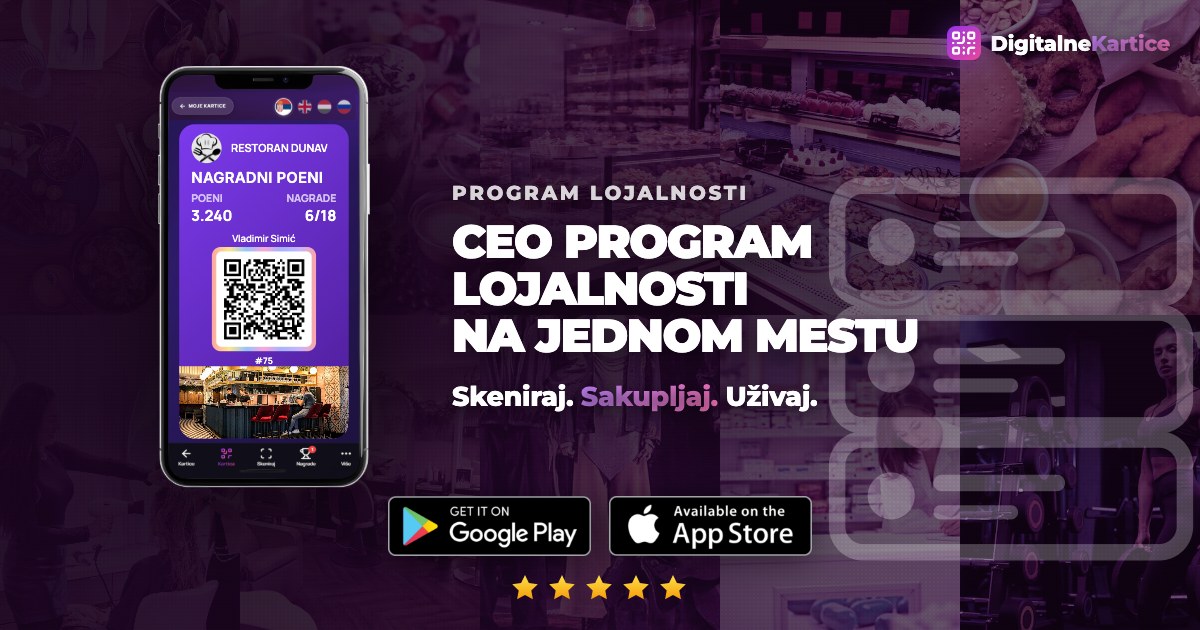Program lojalnosti za biznis: kartica, nagrade, push poruke i izveštaji na jednom mestu